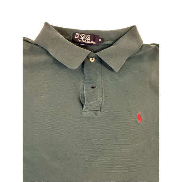 Polo Ralph Lauren Polo Shirt Mens XL Classic Fit Green Short Sleeve Pony Vintage - Picture 2 of 4